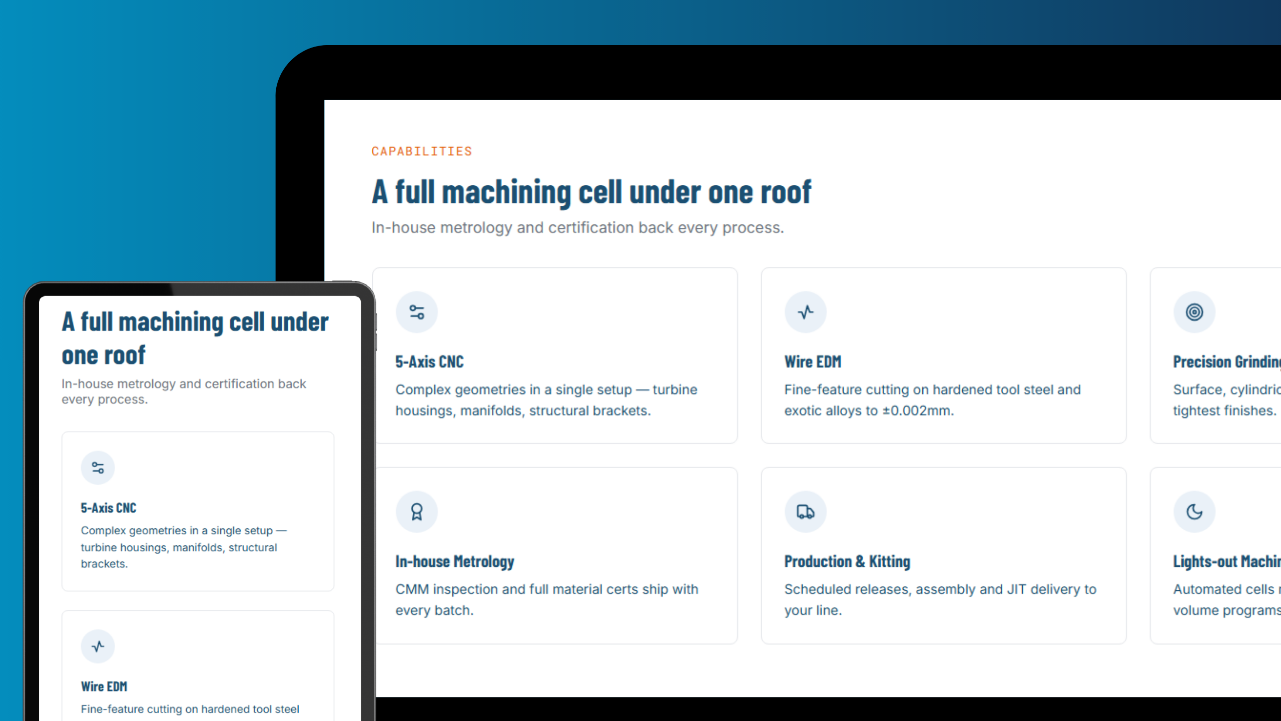 Responsive, fully customizable module with flexible grid layouts for design on every device.
