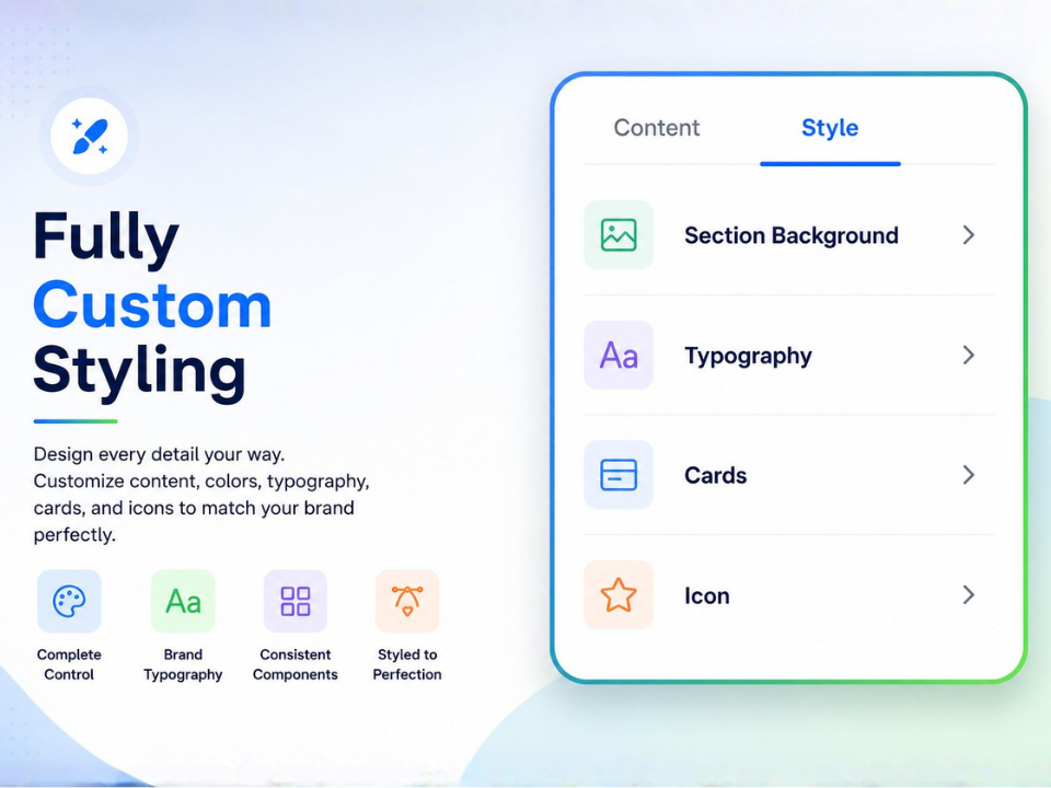 Fully Custom Styling