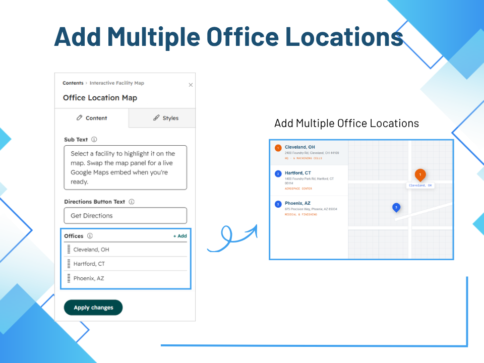 Add Multiple Office Locations