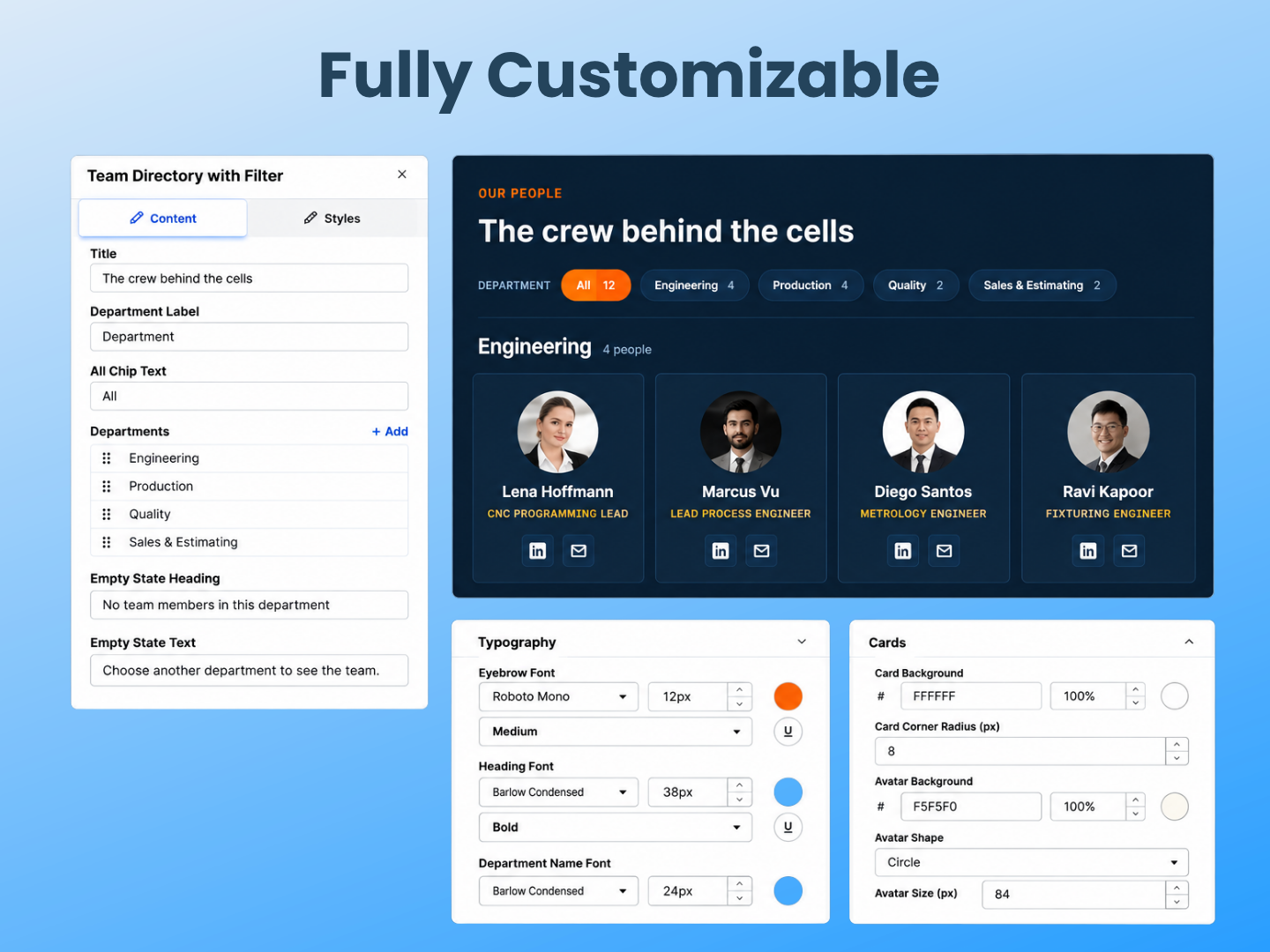 Fully Customizable